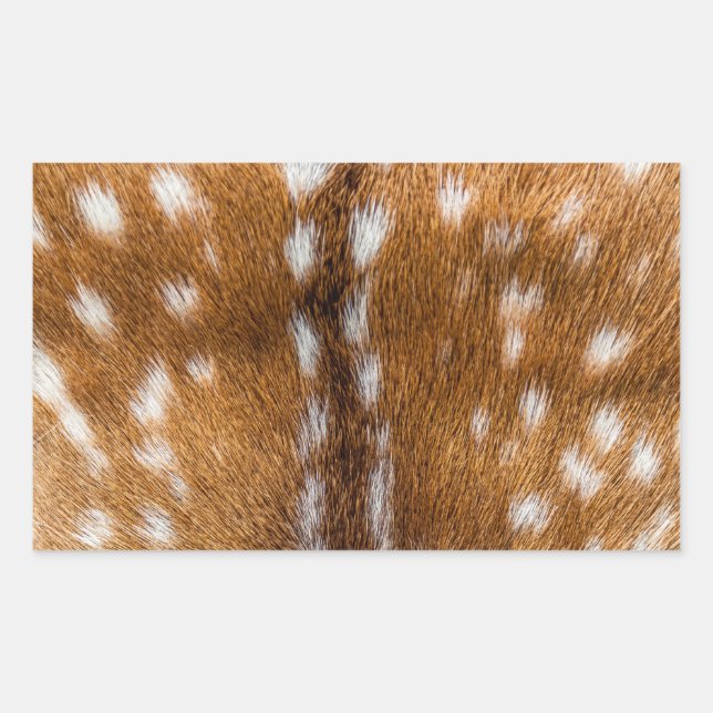 Spotted deer fur texture rectangular sticker (Front)