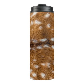Spotted Deer Fur Texture Thermal Tumbler by hildurbjorg at Zazzle