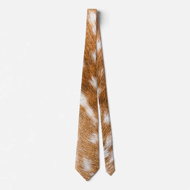 Spotted deer fur texture tie (Front)