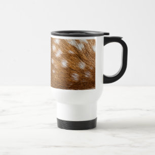 Spotted deer fur texture travel mug