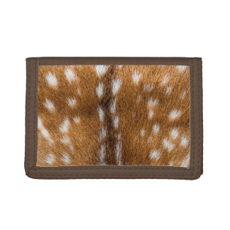 Spotted deer fur texture trifold wallet