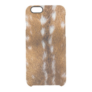 Spotted deer fur texture clear iPhone 6/6S case