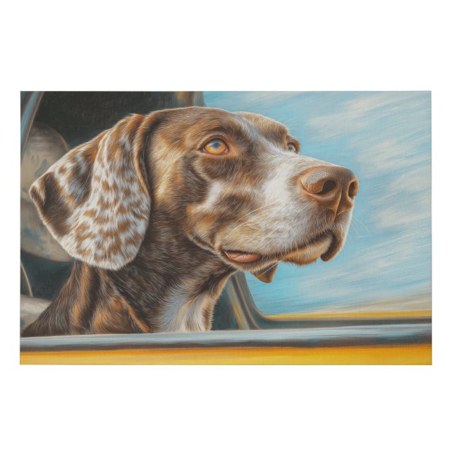 Spotted Dog on a Car Adventure Art Print (Front)