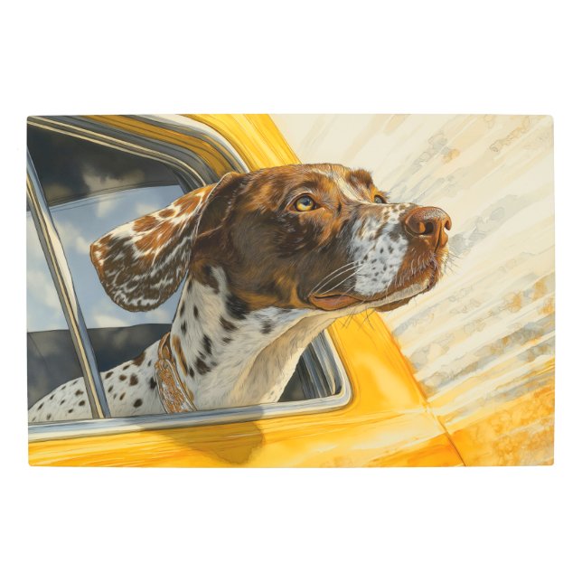 Spotted Dog on Car Ride Art Print (Front)