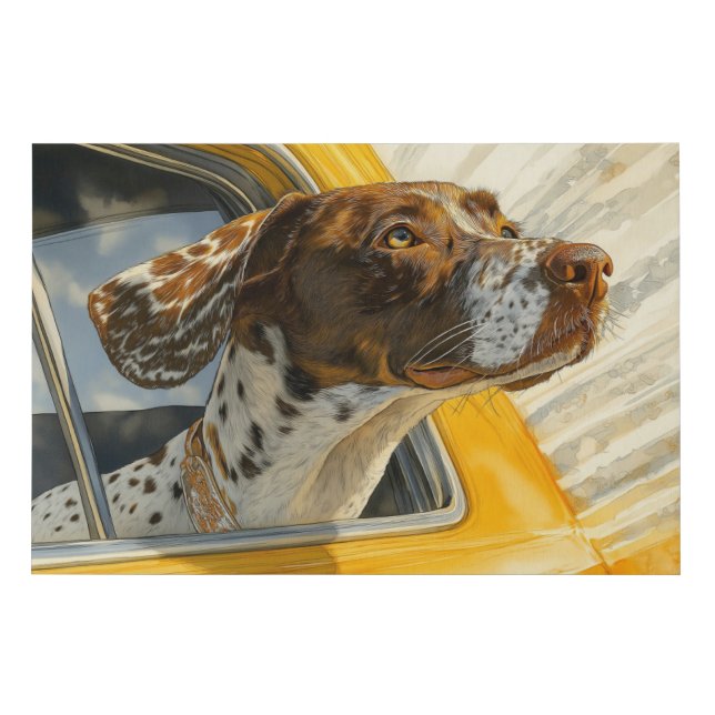 Spotted Dog on Car Ride Art Print (Front)
