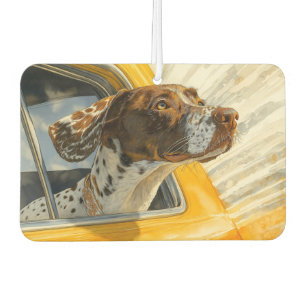 Spotted Dog on Car Ride Art Print Air Freshener