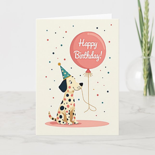Spotted Dog Sweet Birthday Card (Front)