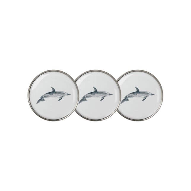 Spotted dolphin golf ball marker (3 Up)