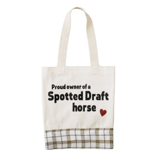 Spotted Draft horse Zazzle HEART Tote Bag