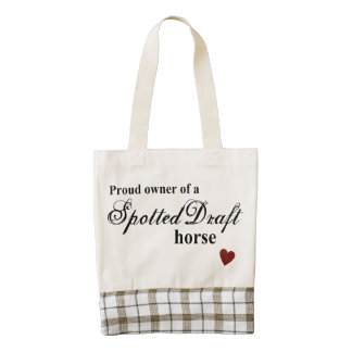 Spotted Draft horse Zazzle HEART Tote Bag