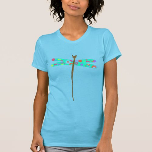 Spotted Dragonfly Abstract Art to Wear T_Shirt