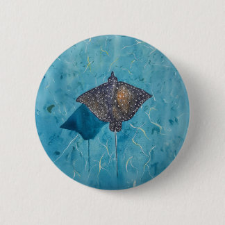 Spotted Eagle Stingray - Ocean Button