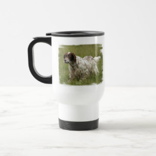 Spotted English Setter Dog Plastic Travel Mug