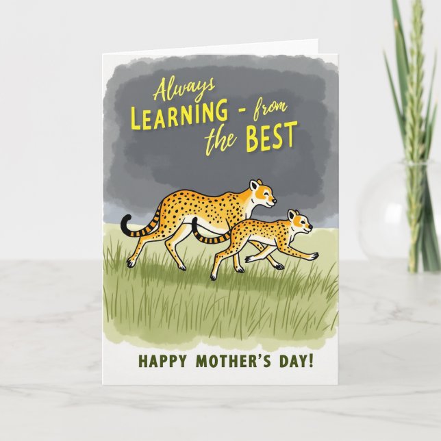 Spotted Felines Mothers Day Card (Front)