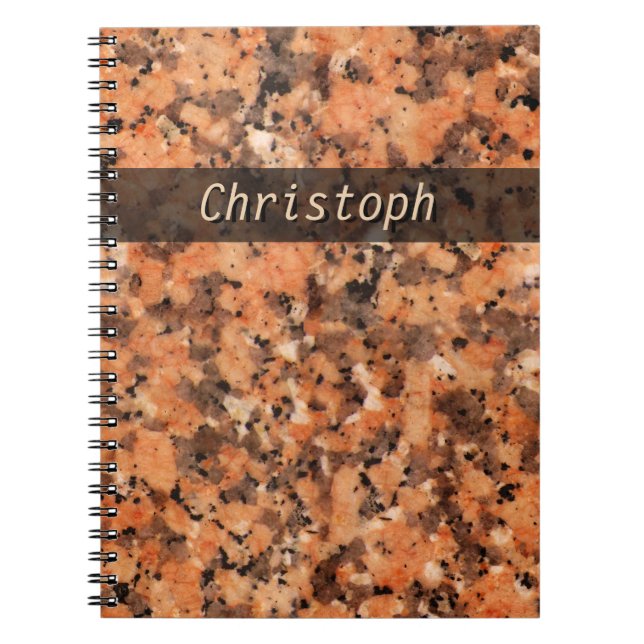 Spotted Geology Stone Texture Surface any Text Notebook (Front)