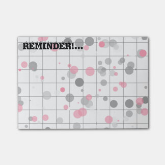 Spotted geometric pattern post-it notes