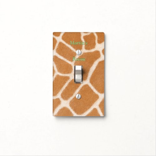 Spotted Giraffe Fur Exotic Animal Print Custom Light Switch Cover