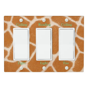 Spotted Giraffe Fur Wild Animal Print Custom Light Switch Cover