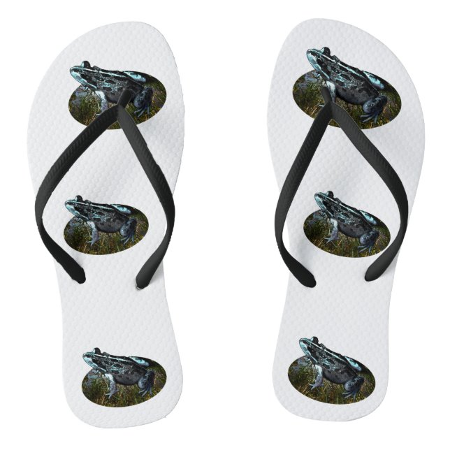 Spotted Grass Frog, Thongs Flip Flops (Footbed)