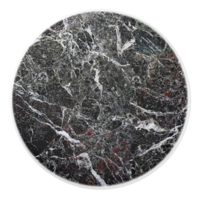 Spotted Gray Tones Marble Pattern Ceramic Knob (Front)