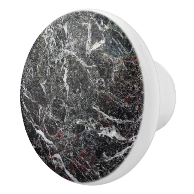 Spotted Gray Tones Marble Pattern Ceramic Knob (Right)