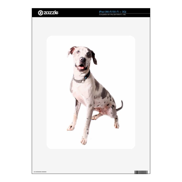 Spotted great dane dog iPad decals