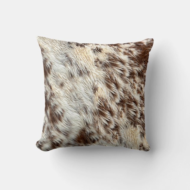 Spotted Horse / Cow Hide / Animal Fur Image Throw Pillow (Front)