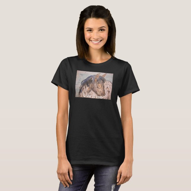 Spotted Horse love horses T-Shirt (Front Full)