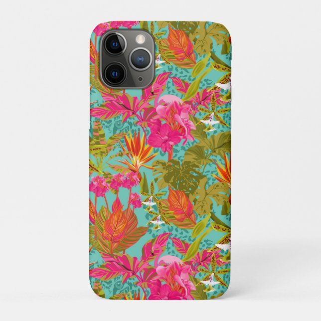 Spotted Hothouse Tropical Floral iphone case (Back)