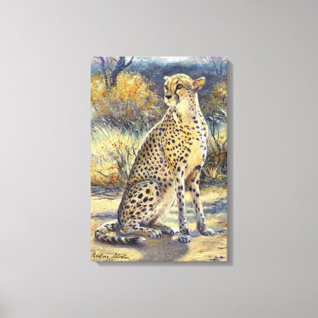 “Spotted Huntress” Stretched Canvas Print (Front)