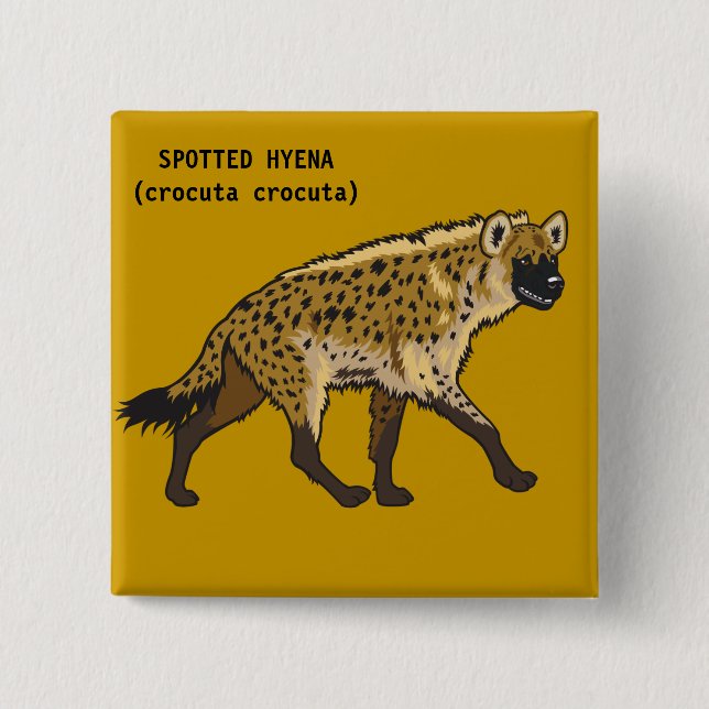 spotted hyena button (Front)