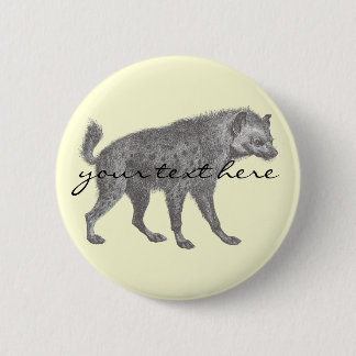 Spotted Hyena Button