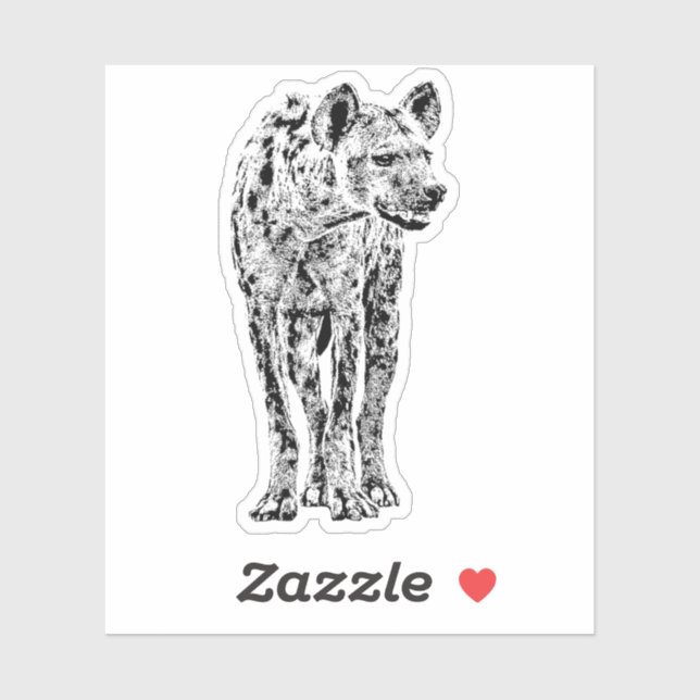 Spotted Hyena Full Figure Sticker (Sheet)