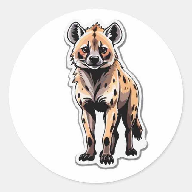 Spotted Hyena Sticker - Unleash the Wildlife (Front)