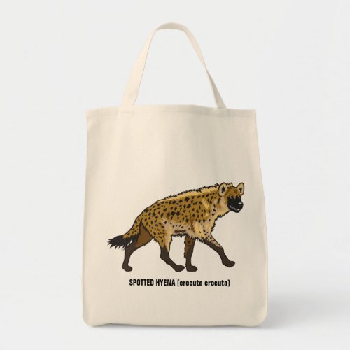 spotted hyena tote bag