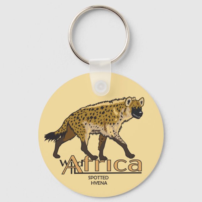 Spotted hyena. Wild Africa Keychain (Front)