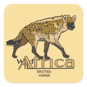 Spotted hyena. Wild Africa Square Sticker