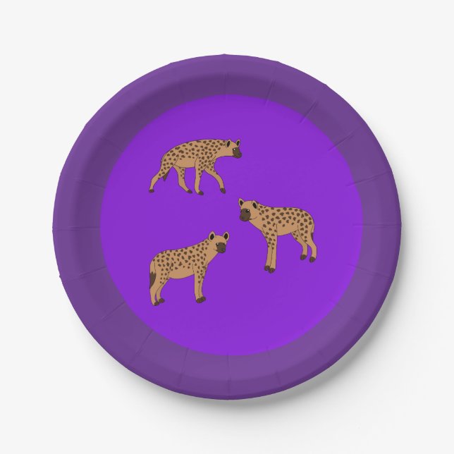 Spotted Hyenas Paper Plates (Front)