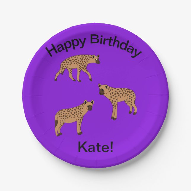 Spotted Hyenas Paper Plates (Front)