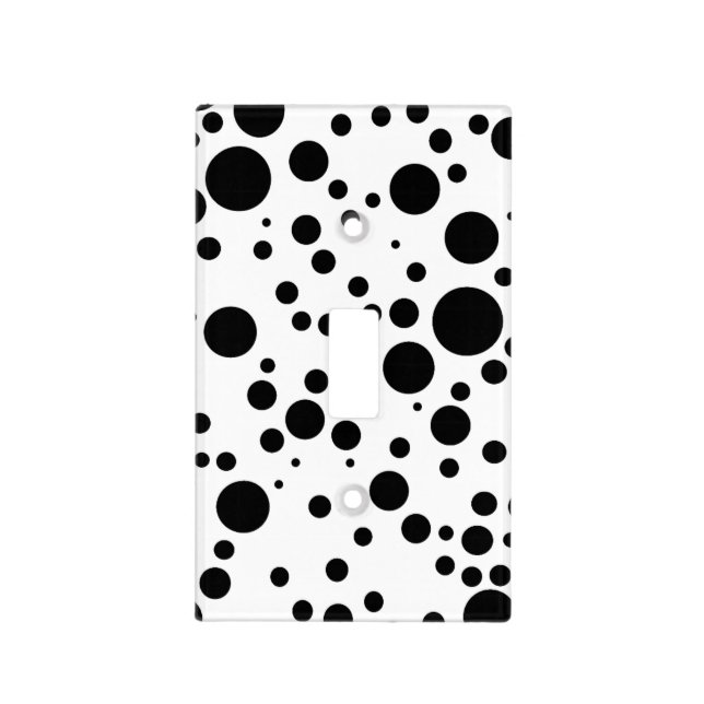 spotted in black & white light switch cover (Front)
