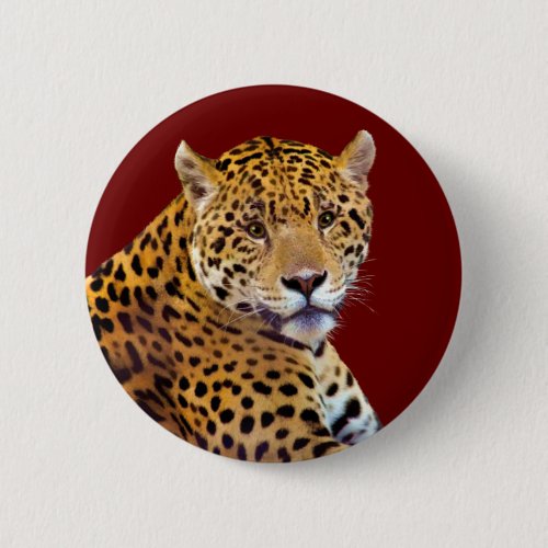 Spotted Jaguar Big Cat_lover Gift Button