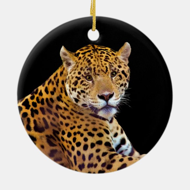 Spotted Jaguar Big Cat-lover #Gift Ceramic Ornament (Back)
