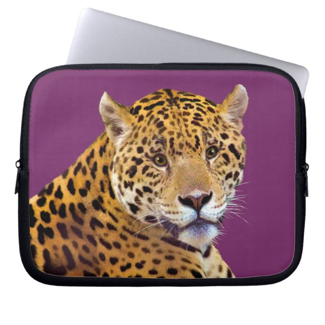 Spotted Jaguar Big Cat-lover #Gift Laptop Sleeve (Front)