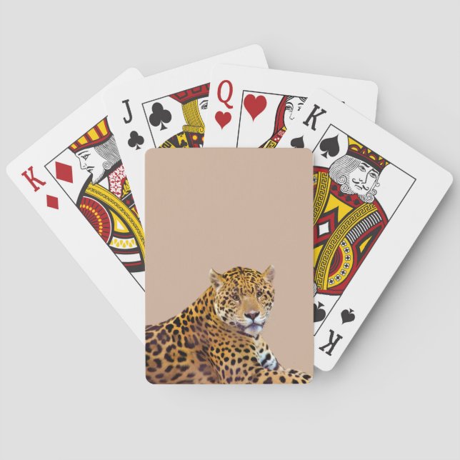 Spotted Jaguar Big Cat-lover #Gift Poker Cards (Back)