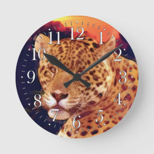 Spotted Jaguar Big Cat Wildlife Wall Clock