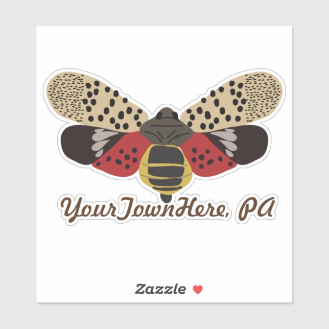 Spotted Lanternfly Bug Customized Souvenir Sticker (Sheet)