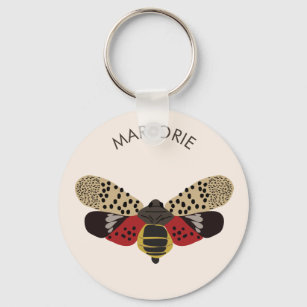 Spotted Lanternfly Bug Personalized Keychain
