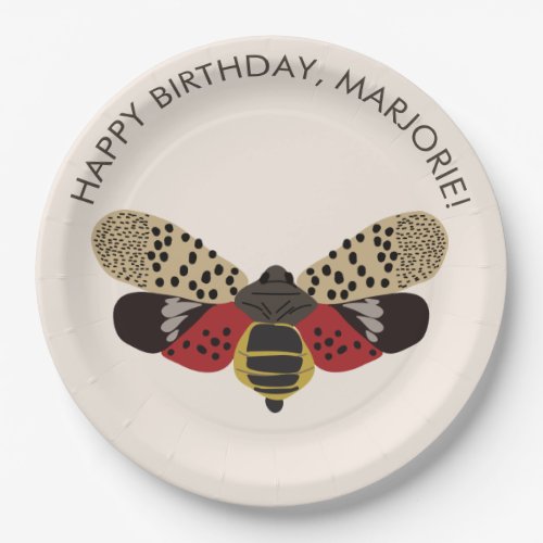 Spotted Lanternfly Bug Personalized Party Paper Plates