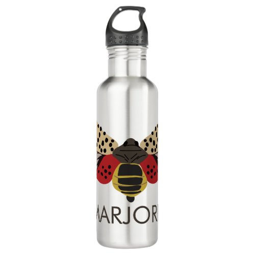 Spotted Lanternfly Bug Personalized Stainless Steel Water Bottle