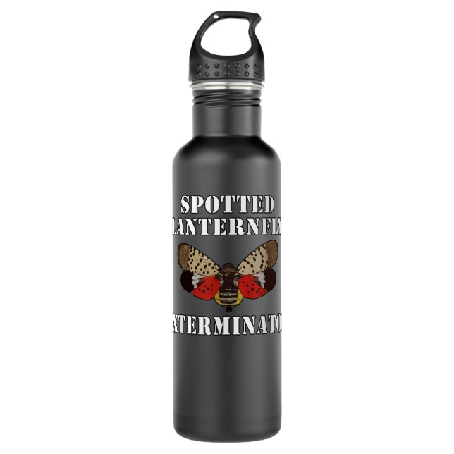 Spotted Lanternfly Exterminator Stainless Steel Water Bottle (Front)